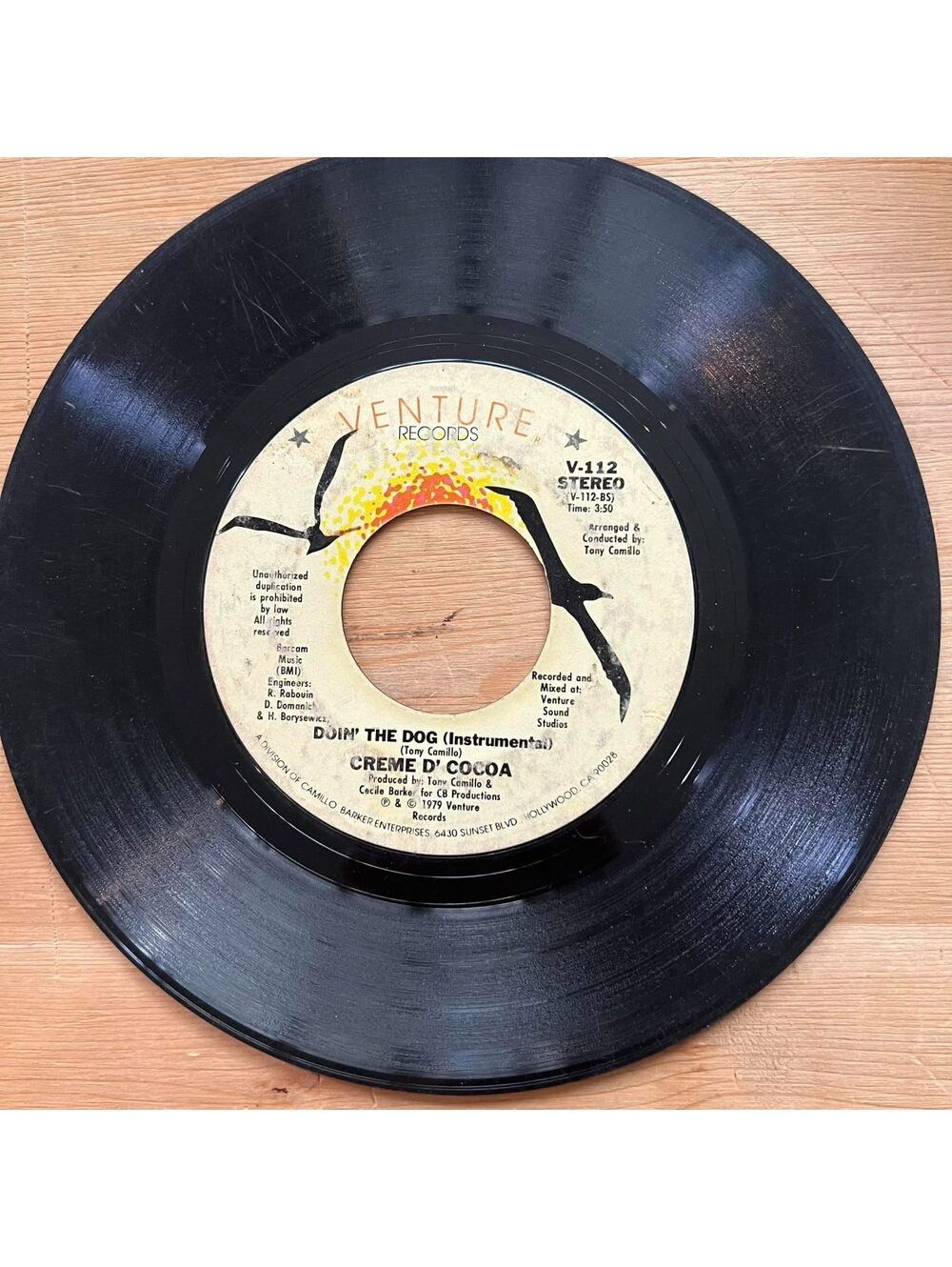 Crème D'Cocoa - Doin' the Dog(Instrumental)/Doin' the Dog 45rpm VG+ R16